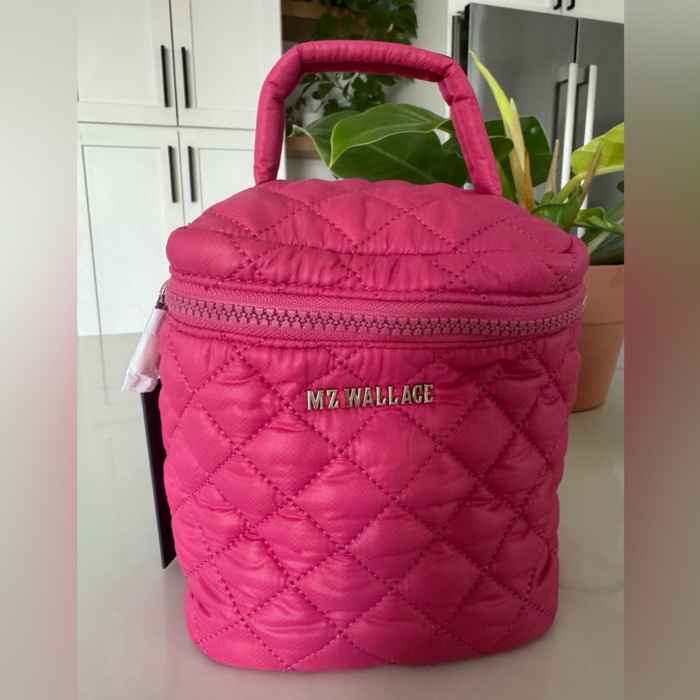 MZ Wallace Vanity Case Large Zinnia Pink Cosmetic Bag